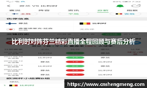 比利时对阵芬兰精彩直播全程回顾与赛后分析